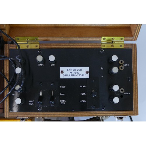 254 - Two BT telephone line testing oscillator No 87E with an amplifier 109G, together with a switch-unit ... 