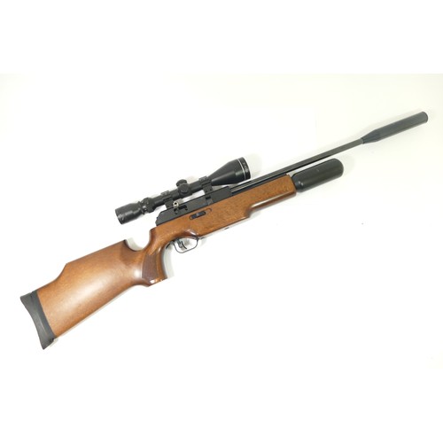 505 - BSA England .22 cal Gas-Ram air rifle, including sound moderator, aperture for a seven-shot magazine... 