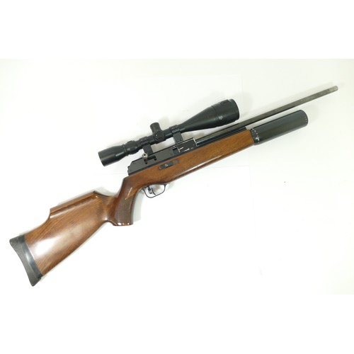 506 - BSA England .22 Gas-Ram air rifle, aperture for a seven-shot magazine (one included) fitted with a B... 