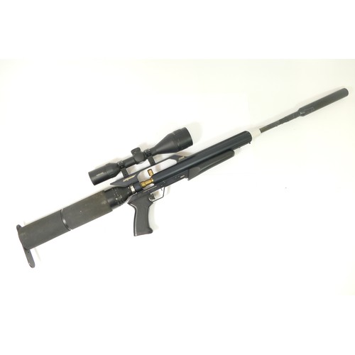 509 - A Gunpower Stealth PCP air rifle, with Hawke VT3-9x50 telescopic sights and moderator, serial number... 