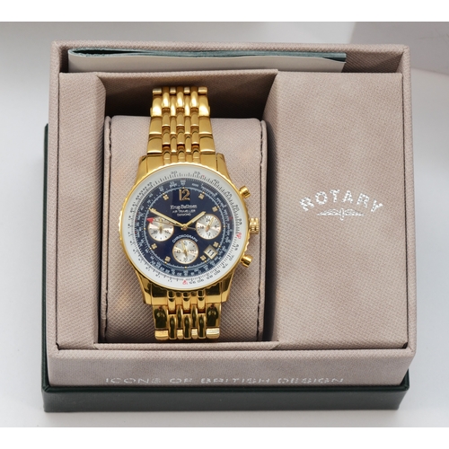 100 - Rotary, a stainless steel gentleman's chronograph wrist watch, GB3100/06(16451), together with a Kru... 