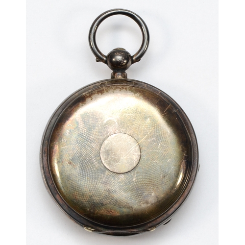 106 - Dominion Watch Co., a silver open face key wind pocket watch, Birmingham 1884, signed and numbered m... 