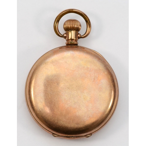 109 - Waltham, a gold plated keyless wind full hunter pocket watch, the movement number 8742824, 50mm, wor... 