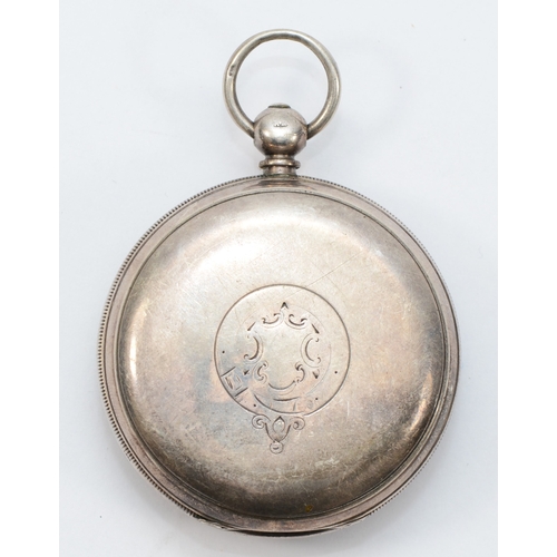 111 - E. Wise, Manchester, a Victorian silver fusee pocket watch, London, 1879, signed movement, numbered ... 