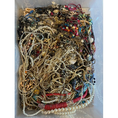 145 - Approximately 10kg of costume jewellery.