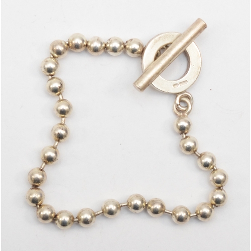 181 - Gucci, a silver ball link bracelet, 20.5cm, 16gm.