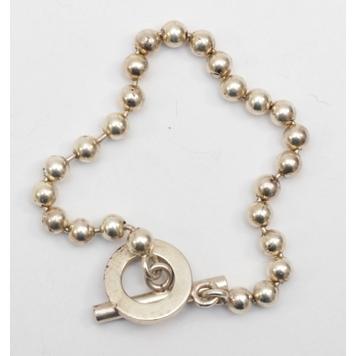 181 - Gucci, a silver ball link bracelet, 20.5cm, 16gm.