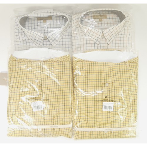 155 - Four Peter Christian shirts, new with tags in packets.
Two Corn check field tattersall, both size 2X... 