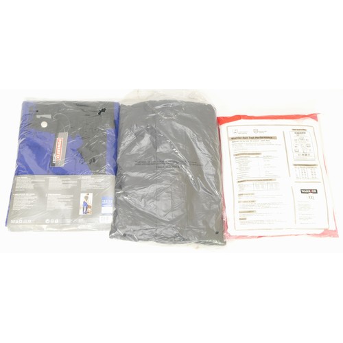 196 - Baratec navy coverall, size XXL, warrior white Cat 3 coverall, protection against fine dry particles... 