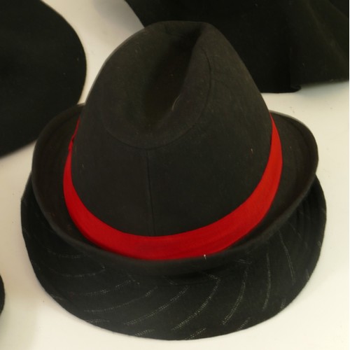 234 - Various wide brim, jazz and felt hats approx. 6 in the lot.