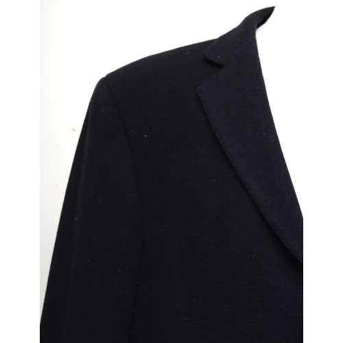 250 - Greenwoods, 60% wool, 40% polyester, black men's overcoat, size 46