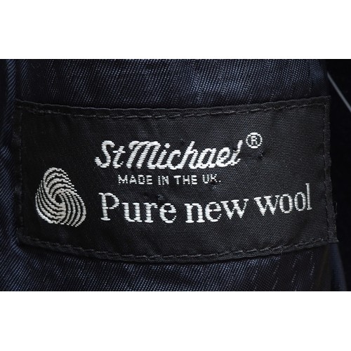 245 - St. Michael, pure new wool, navy, men's overcoat. 42