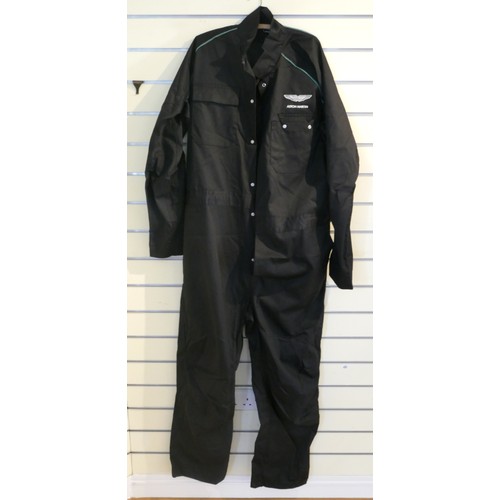 205 - Aston Martin black and green striped overalls, XXL, Powerfix 56 blue work trousers, 40.