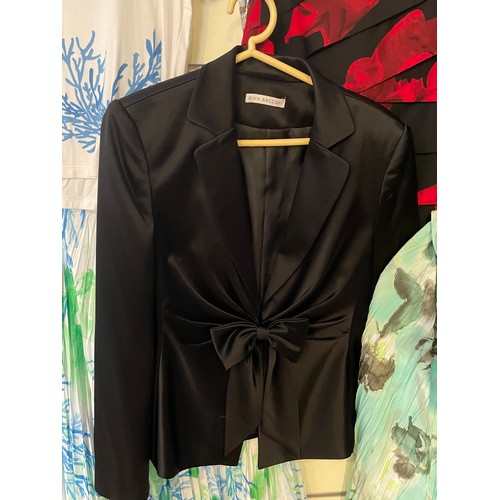 293 - Marks and Spencer Black Blazer, size 16
Gina Bacconi Black evening jacket with bow front detail, siz... 