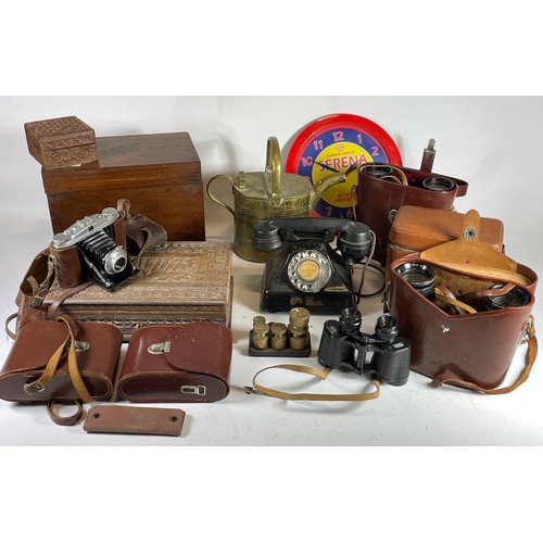 129 - Three pairs of Carl Zeiss cased binoculars, together with one other pair, a 20th century black Bakel... 