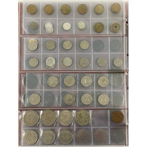 142 - A collection of coins to include some silver, nickel and copper, circa 1900-1990, including five pou... 