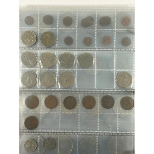 142 - A collection of coins to include some silver, nickel and copper, circa 1900-1990, including five pou... 