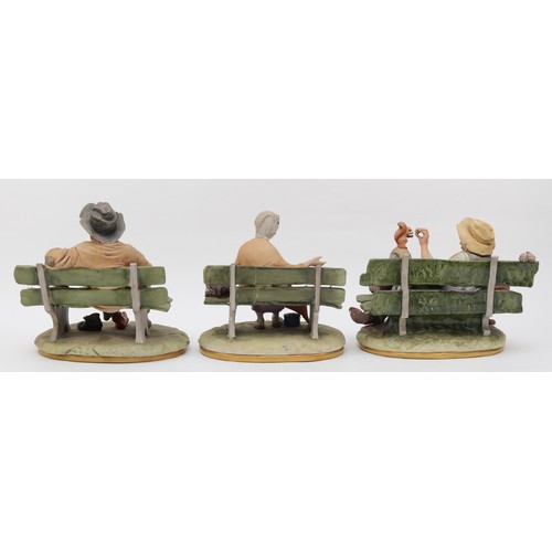 Three 20th century painted porcelain Capodimonte figures, Tramp