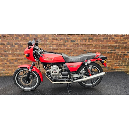 572 - 1982 Moto Guzzi V50 Monza, 493cc. Registration number NMD 137X. Frame number PE12224. Engine number ... 