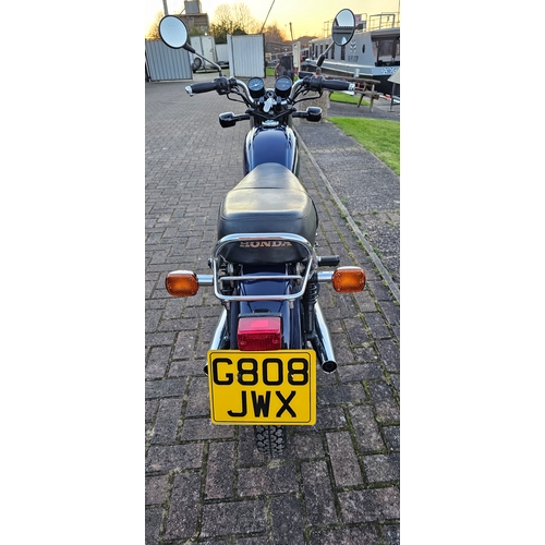 513 - 1989 Honda CD250U, 248cc. Registration number G808 JWX. Frame number MA02 5000681. Engine number MC0... 