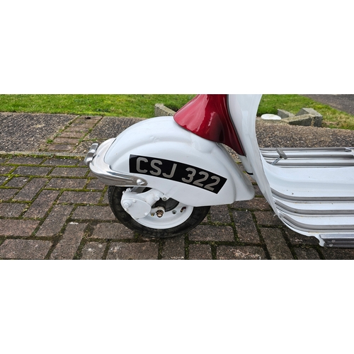 498 - 1957 Lambretta 150LD, 150cc. Registration number CSJ 322. Frame number 257865 150LD. Engine number 1... 