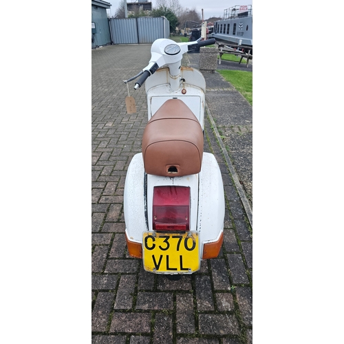 503 - 1986 Vespa Douglas VNX125, 123cc. Registration number C370 VLL. Frame number VNX1M 258365. Engine nu... 