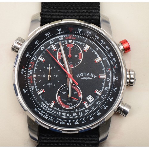 99 - Pulsar, a stainless steel gentleman's chronograph wristwatch, 541808, together with a Rotary chronog... 