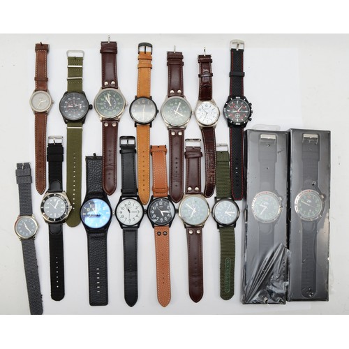 103 - A group of fashion watches to include a Naviforce quartz watch, NF9044M, 50mm, an Eaglemoss collecti... 