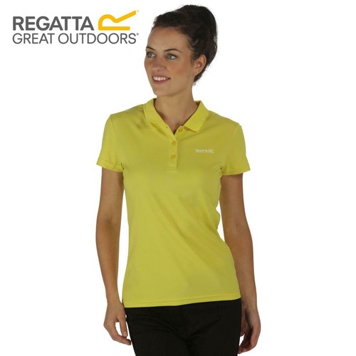 93 - Regatta Active polo sports tops, six moisture wicking, UPF sun protection, size 12, colour limetta. ... 