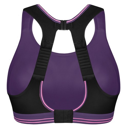 102 - Shock Absorber sports bras, three size 32A. Reduces bounce up to 78%, colours:- 1 x black, 1 x pink,... 