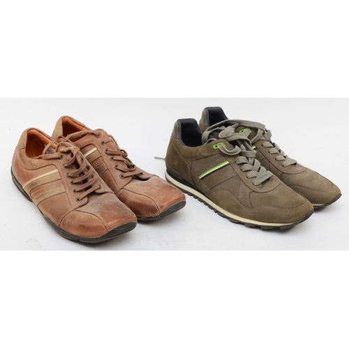 122 - Hugo Boss, green casual/trainers, size 10, together with a pair Hush Puppy Hamlets, casual/trainer s... 