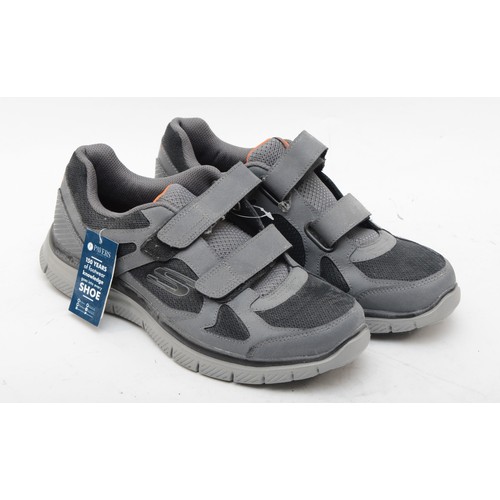 130 - Skechers Trainers with memory foam insoles. New with tags.  Grey. Size 9.