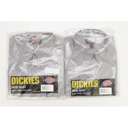 135 - Dickies work shirts, check pattern, new. Size XL.