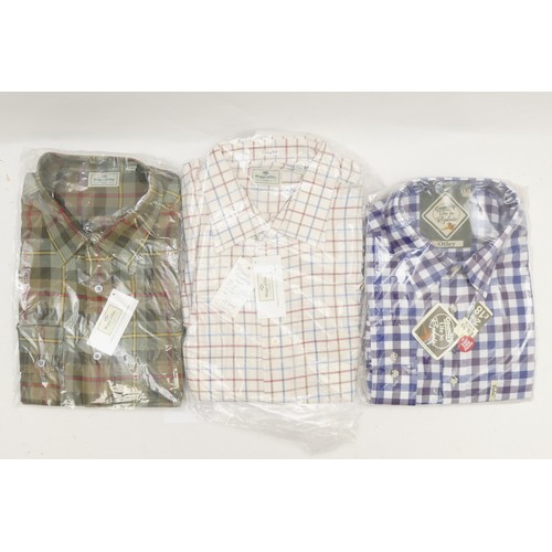 136 - Hoggs of Fife, two checked shirts, size 18