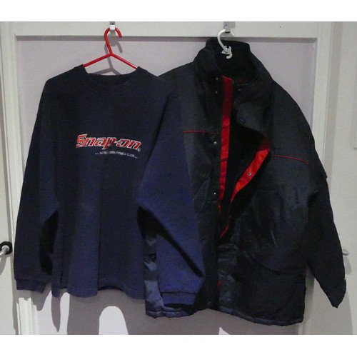 140 - Bosch XL waterproof jacket, navy with red trim, fleece lined. New with tags, together with a Snap-on... 