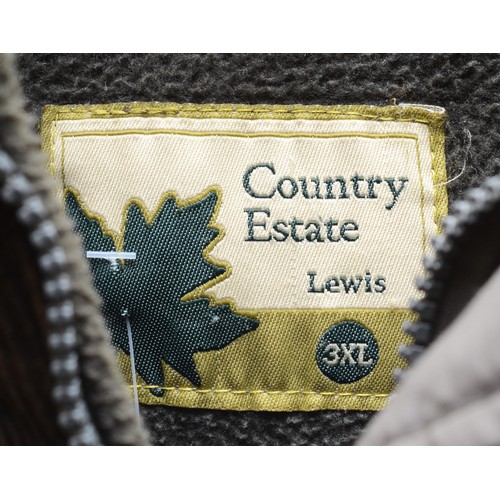 150 - Country Estate, heavy padded jacket with fleece lining. Green, size XXXL.