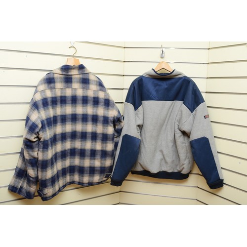 153 - Dickies fleeces, one pullover with quarter zip, grey/blue, size XL. Pre-worn, together with a blue c... 