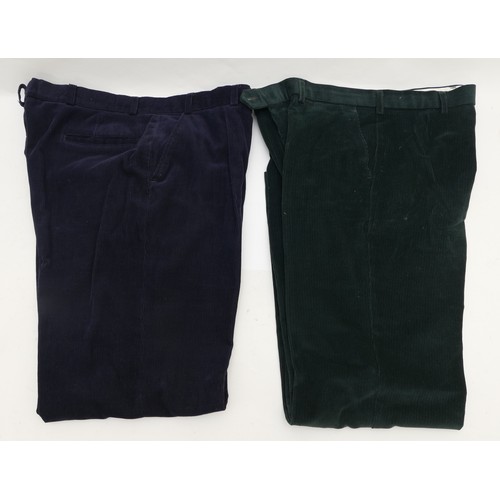 171 - Men's cords, little sign of wear. To include: 
Holden, navy, size W40, L32.
Marks and Spencer, green... 