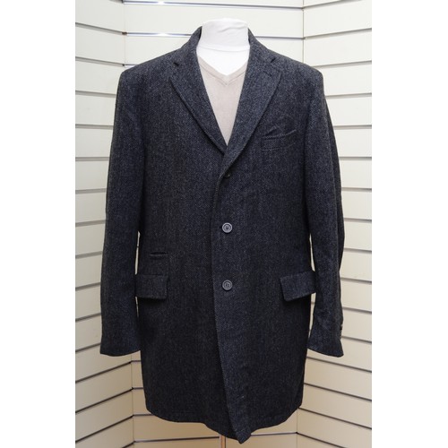 177 - Racing Green, wool tweed short coat, grey, size chest 56/R46. Together with a Marks and Spencer, tea... 