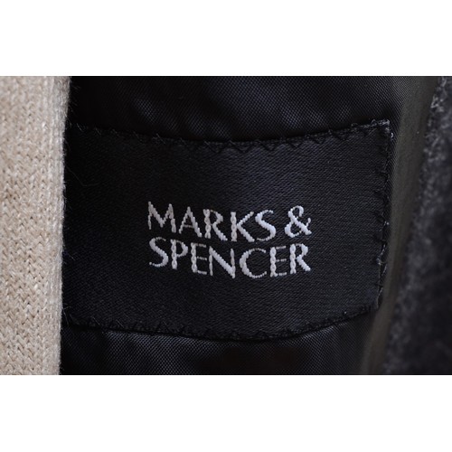 178 - Marks and Spencer grey, wool blend overcoat, single breasted, single vent, size XXL. Together with a... 