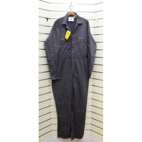 196 - Dickies, Red Hawk, zip front coverall, new with tags, grey, size 48T.