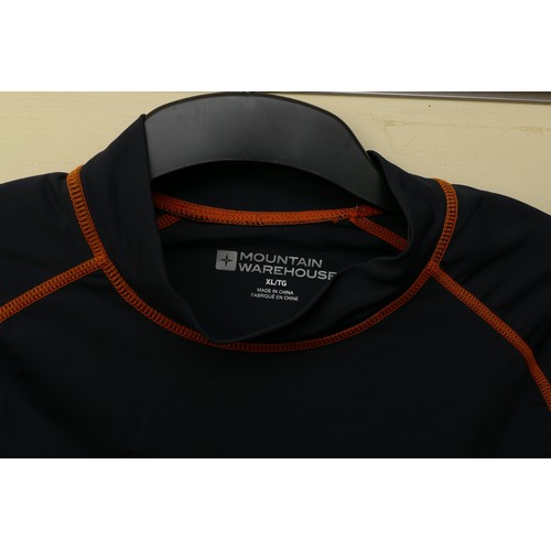 211 - Mountain Warehouse, black with orange stitch details, sports t-shirt with UV protect max, size XL, n... 