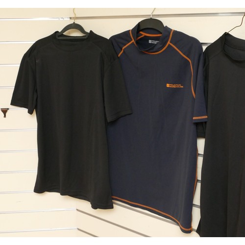 211 - Mountain Warehouse, black with orange stitch details, sports t-shirt with UV protect max, size XL, n... 