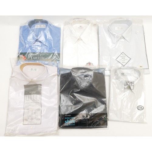 233 - Men's various shirts, in packets, BHS, Marks & Spencer, Rael Brook, C&A, George, size 14½ collar. (6... 