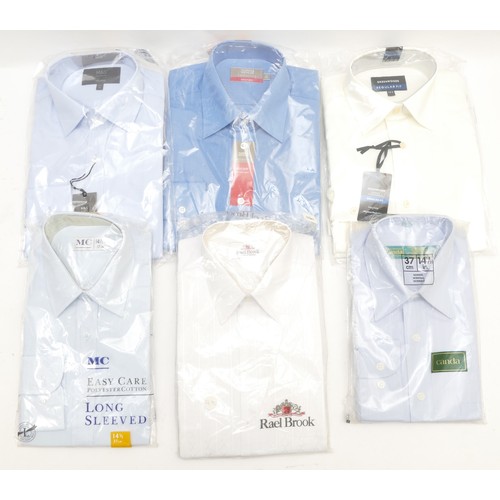 234 - Men's various shirts, in packets, MC, Marks & Spencer, Rael Brook, Greenwoods, size 14½ collar. (6)