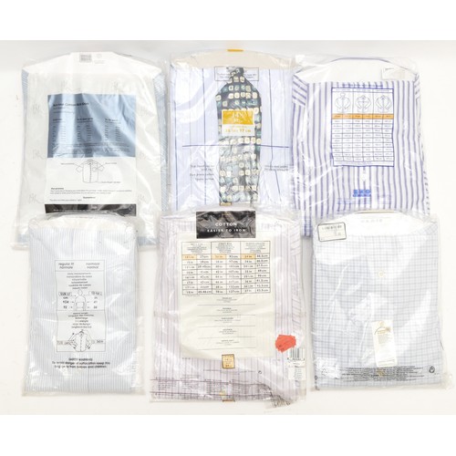 236 - Men's various shirts, in packets, Double Two, Littlewoods, Long Island, BHS, Greenwoods, size 14½ co... 