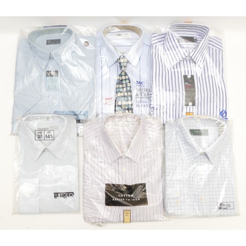 236 - Men's various shirts, in packets, Double Two, Littlewoods, Long Island, BHS, Greenwoods, size 14½ co... 