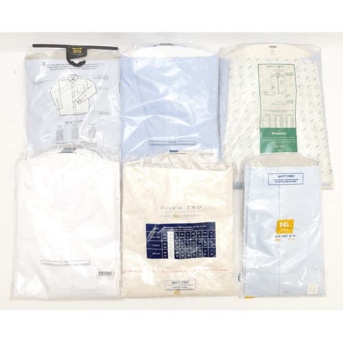 237 - Men's various shirts, in packets, MC, Marks & Spencer, BHS, C&A, Greenwoods, size 14½ collar. (6)