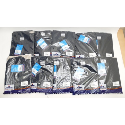 238 - Portwest Naples Polo Shirts, new in packets with tags, dark navy, size XL regular. (10)