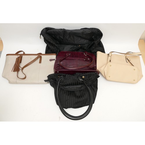 240 - A selection of lightly used bags to include 
Ashwood, leather shoulder bag with handle tassel, beige... 